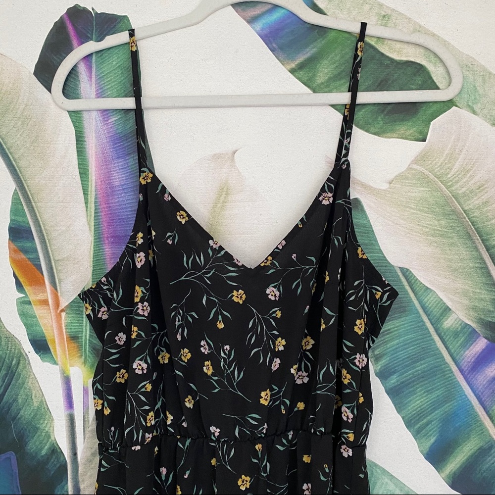 H&M Black Floral Maxi Dress